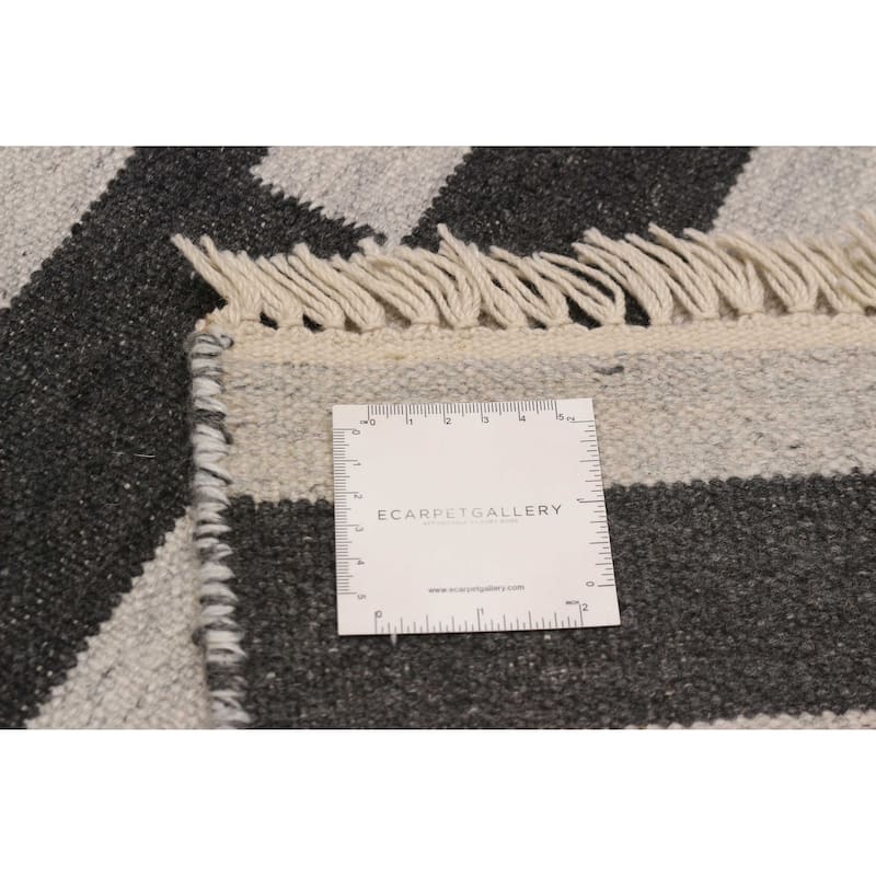 Ankara FW Grey, Grey Kilim 4'11" x 8'0" - 4'11 x 8'0