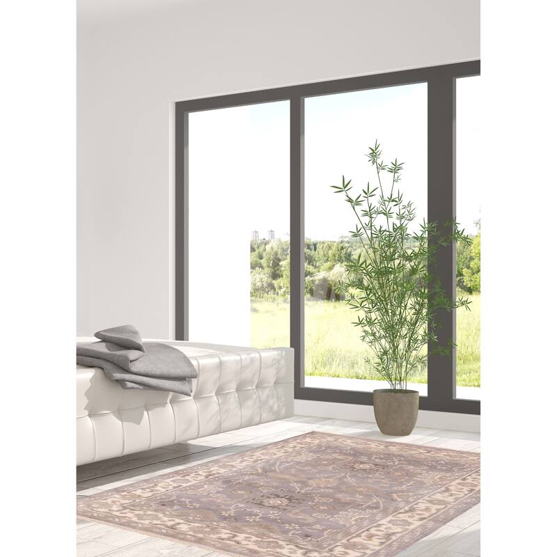 ECARPETGALLERY Hand-knotted Royal Oushak Grey Wool Rug - 5'0 x 8'0