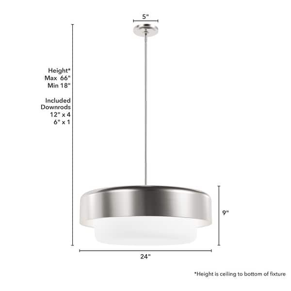 dimension image slide 4 of 8, Hunter Station Modern Minimalist Pendant - Mid-Century, Retro, Transitional