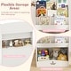 preview thumbnail 5 of 7, 4-Tier Kids Bookshelf with Shelves and Compartment for Toddlers-White