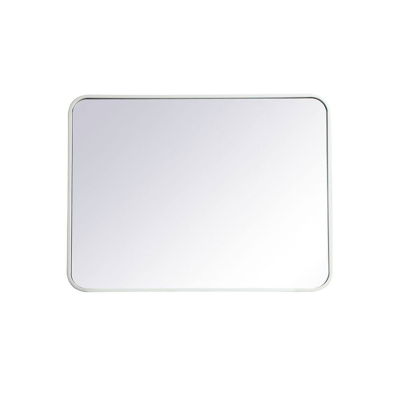 Ezra Soft Corner Metal Rectangular Mirror