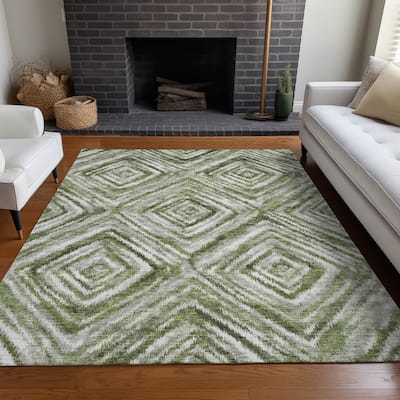 Premium Washable Super Soft Modern Diamond Mayfield Rug