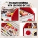preview thumbnail 7 of 9, Red White Wooden BBQ Grill Toy with 26 PCS and Twist Sound Play - 11.42” L x 8.27” W x 7.68” H