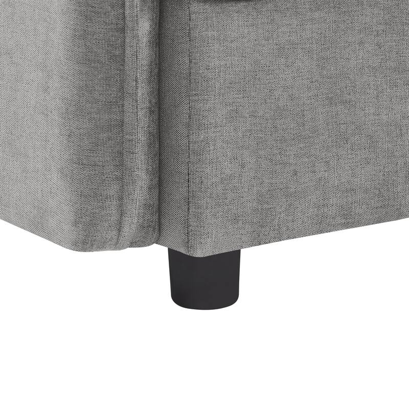 Modular Sectional Sofa, Convertible U Shaped Sofa Couch Set with Storage Ottoman and Double-Layer Cushion