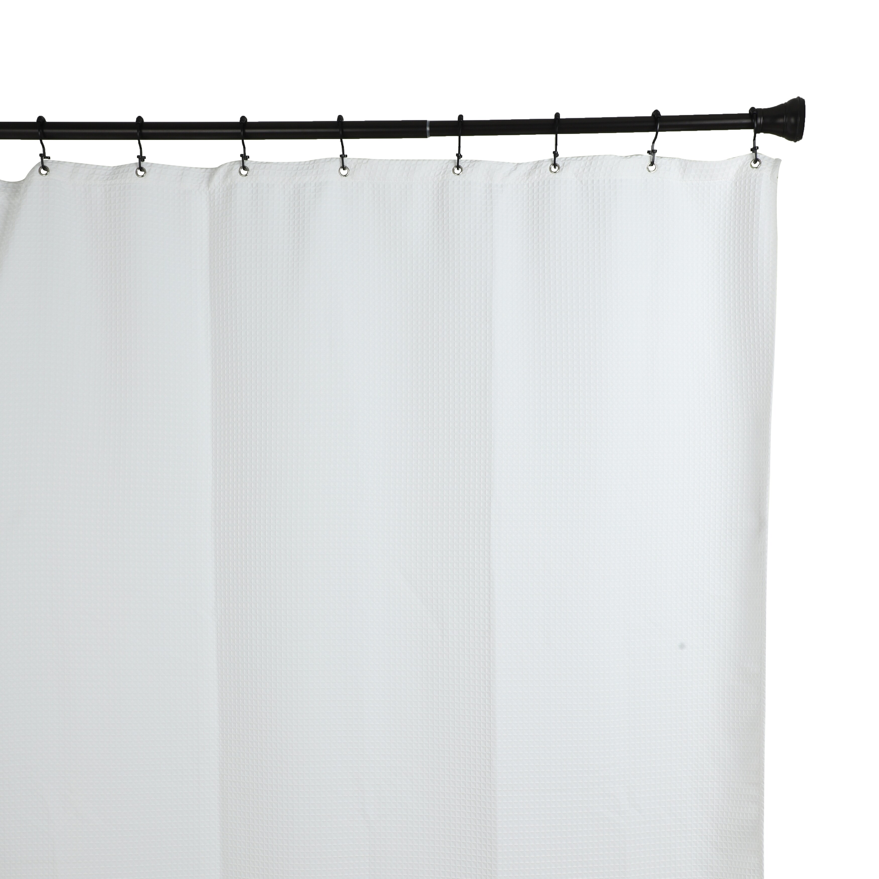 Utopia Alley HK7BK Ball Shower Curtain Hooks for Bathroom Shower Rods Curtains, Set of 12 - Black
