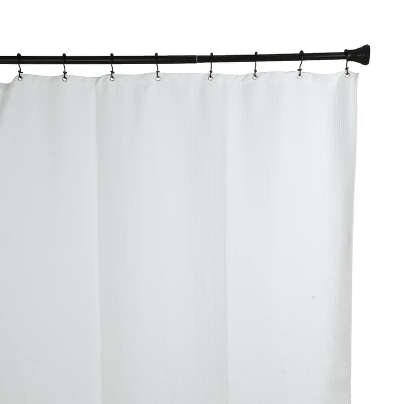 Utopia Alley Deco Flat Double Roller Shower Curtain Hooks, Black