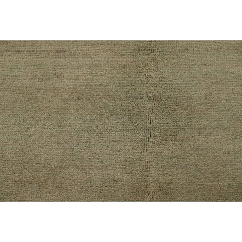 Contemporary Solid Gabbeh Oriental Area Rug Handmade Wool Carpet - 4'11" x 6'4"