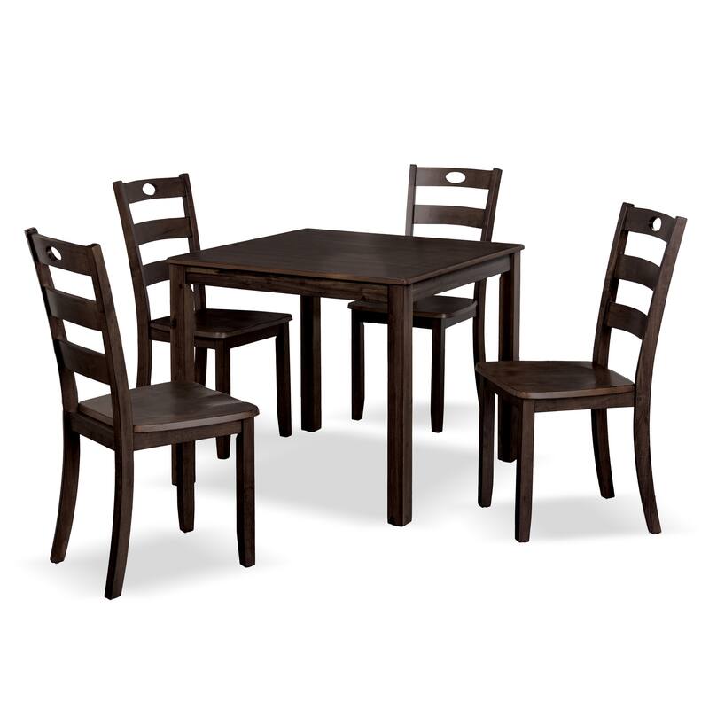 Furniture of America Cordelia Traditional Wood 5-Piece Dining Table Set