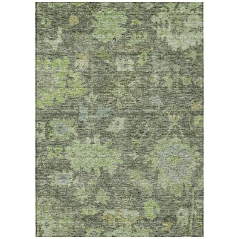 HomeRoots Floral Traditional Rectangle Outdoor Rug