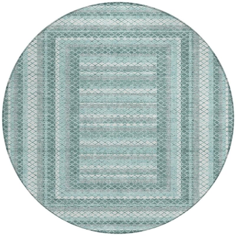 HomeRoots Geometric Transitional Rectangle Outdoor Rug