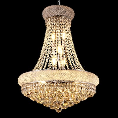 Crystal Chandelier Lighting for Dining Room Modern, Crystal Chandelier Ceiling Light French Empire Crystal Chandelier