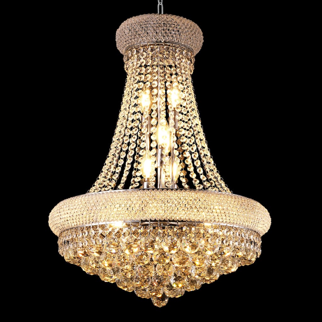 Crystal Chandelier Lighting for Dining Room Modern, Crystal Chandelier Ceiling Light French Empire Crystal Chandelier