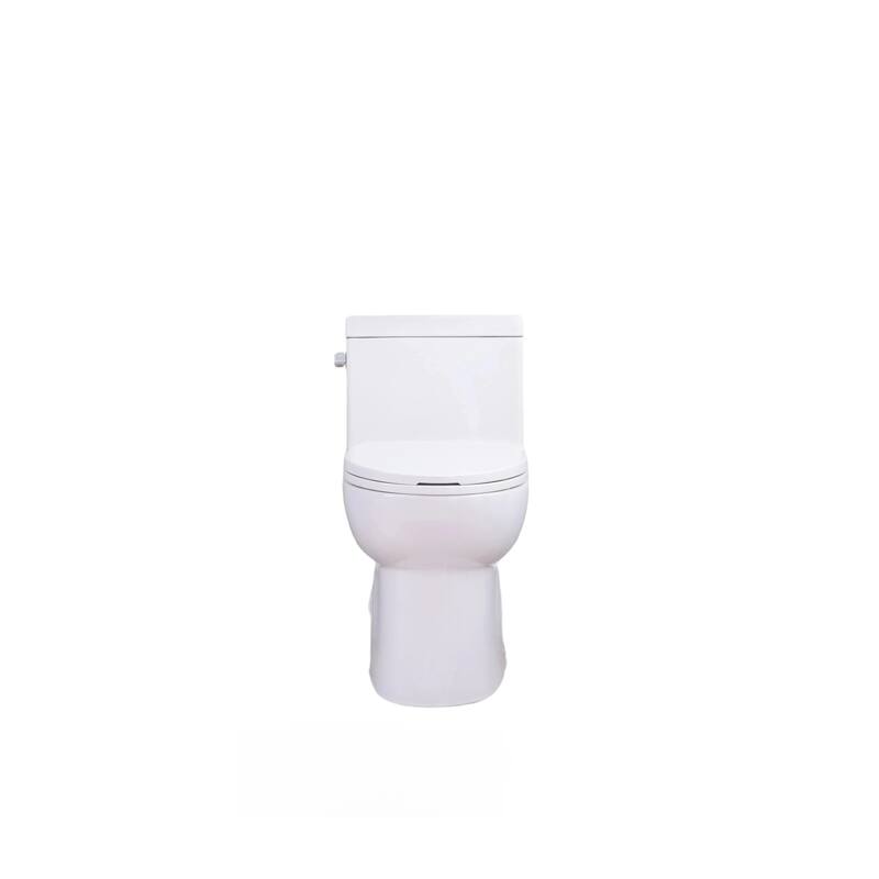 1.28Tornado Flush One-piece Toilet Elongated,Siphonic Side Press Single Flush,17" ADA Chair Height Seat