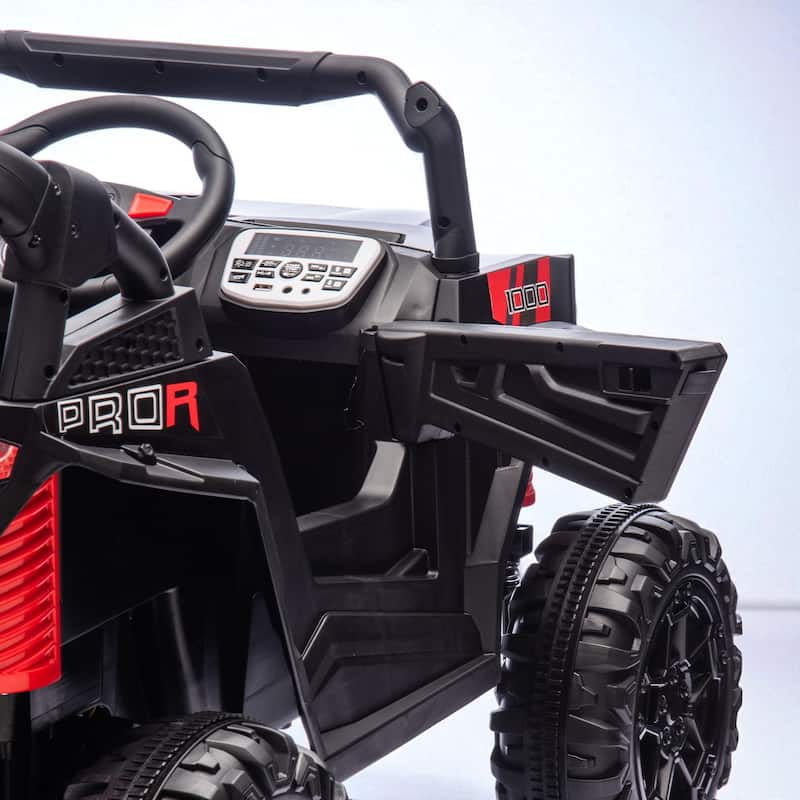 24V 400W Kids Ride On UTV with Remote Control, Four-Wheel Suspension, LED Lights & Bluetooth Music - For Ages 3+