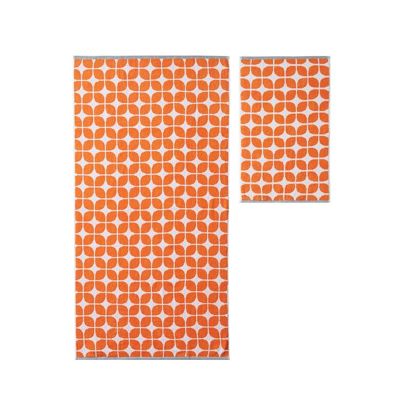 6 Piece Cotton Jacquard Bath Towel Set - N/A
