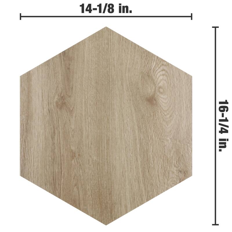 Merola Tile Natura Hex Camel 14-1/8" x 16-1/4" Porcelain Floor and Wall Tile