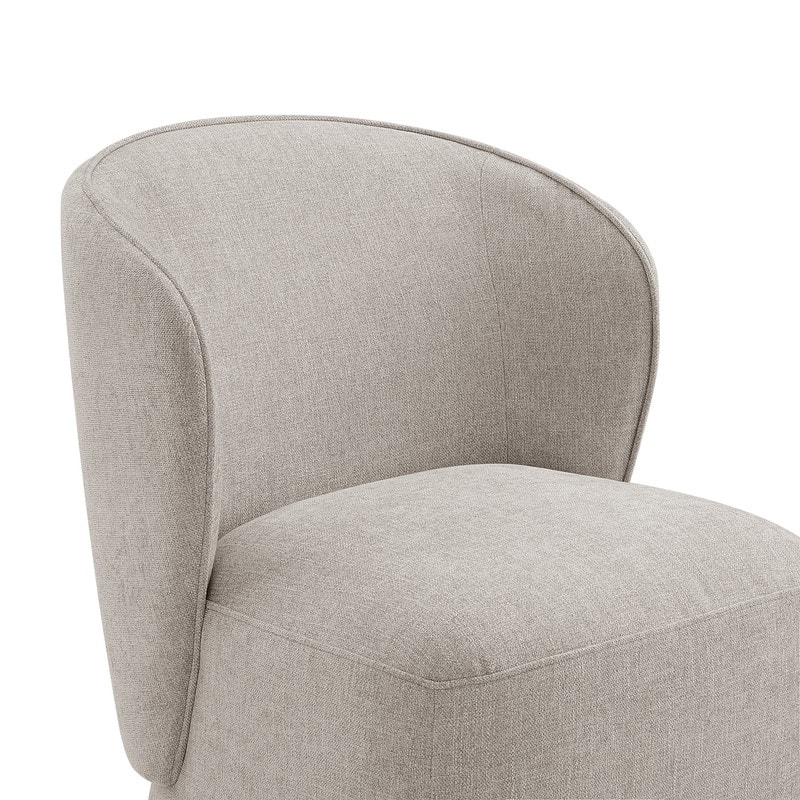 Kyle Morden Fabric Dining Room Chair with Casters Wrap-round Back