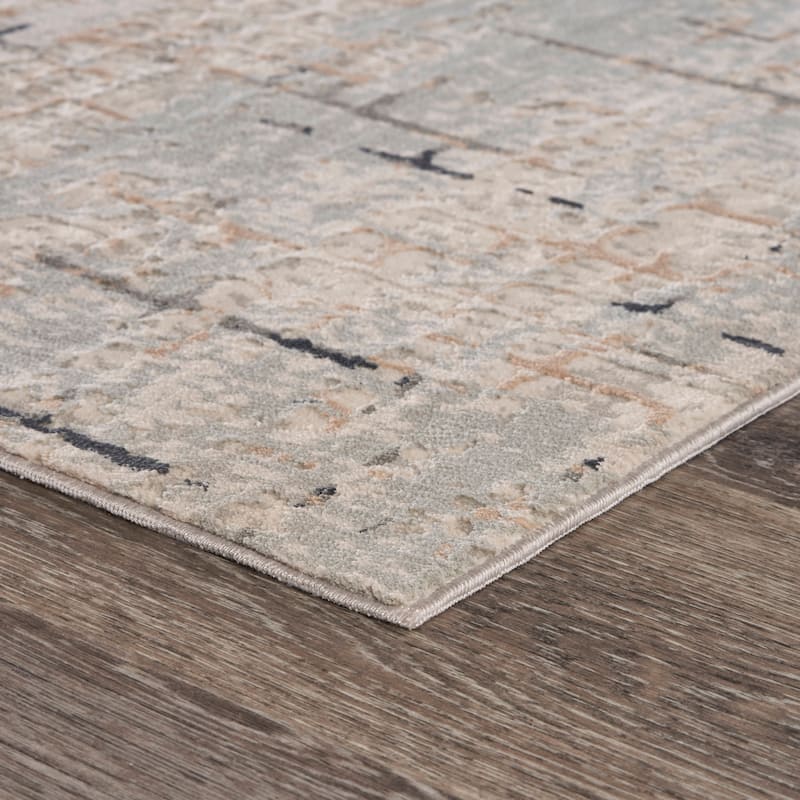 Sevita Grey/Cream/Taupe Geometric Contemporary Area Rug