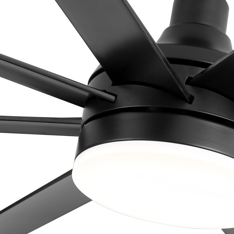 65 Inch Black/White/Gold LED Ceiling Fan with Light Remote(8-Blade)