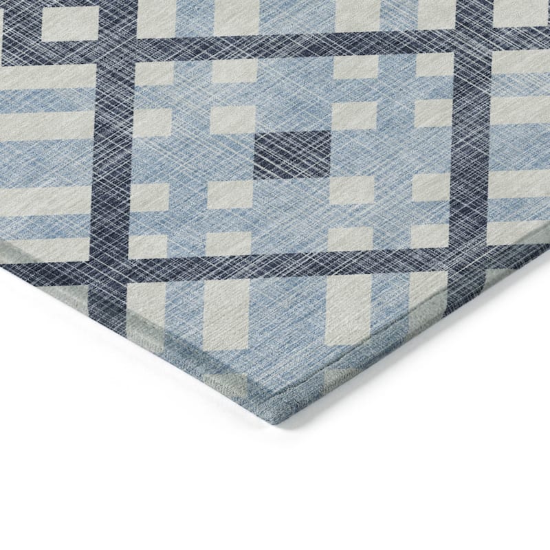 HomeRoots Geometric Transitional Rectangle Outdoor Rug