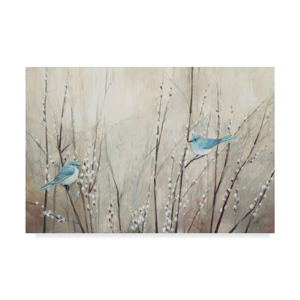 Julia Purinton 'Pretty Blue Birds' Canvas Art