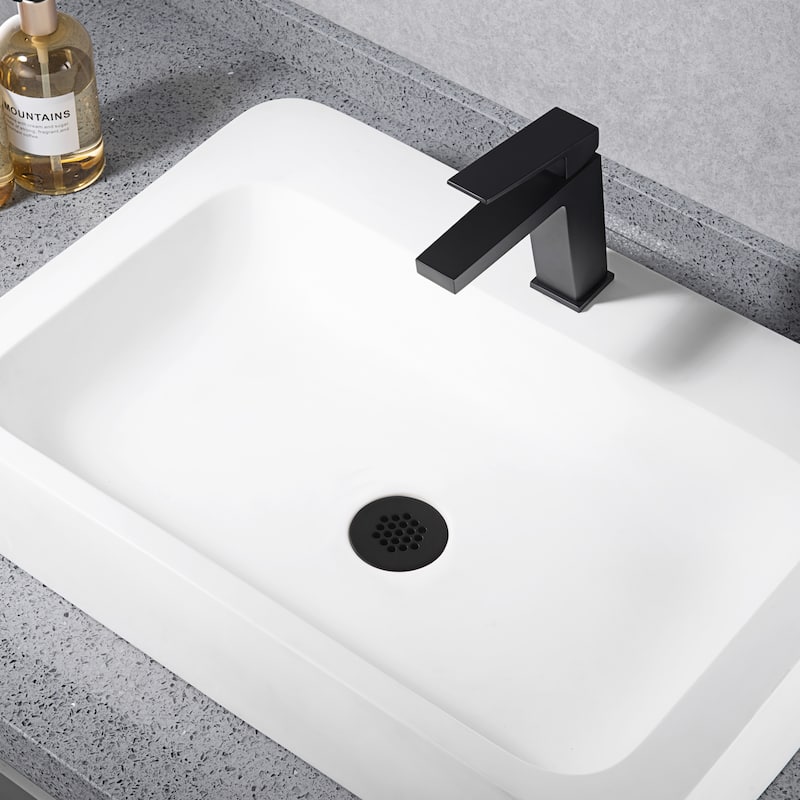 Luxier DS05-T Bathroom Sink Grid Drain Strainer with No Overflow
