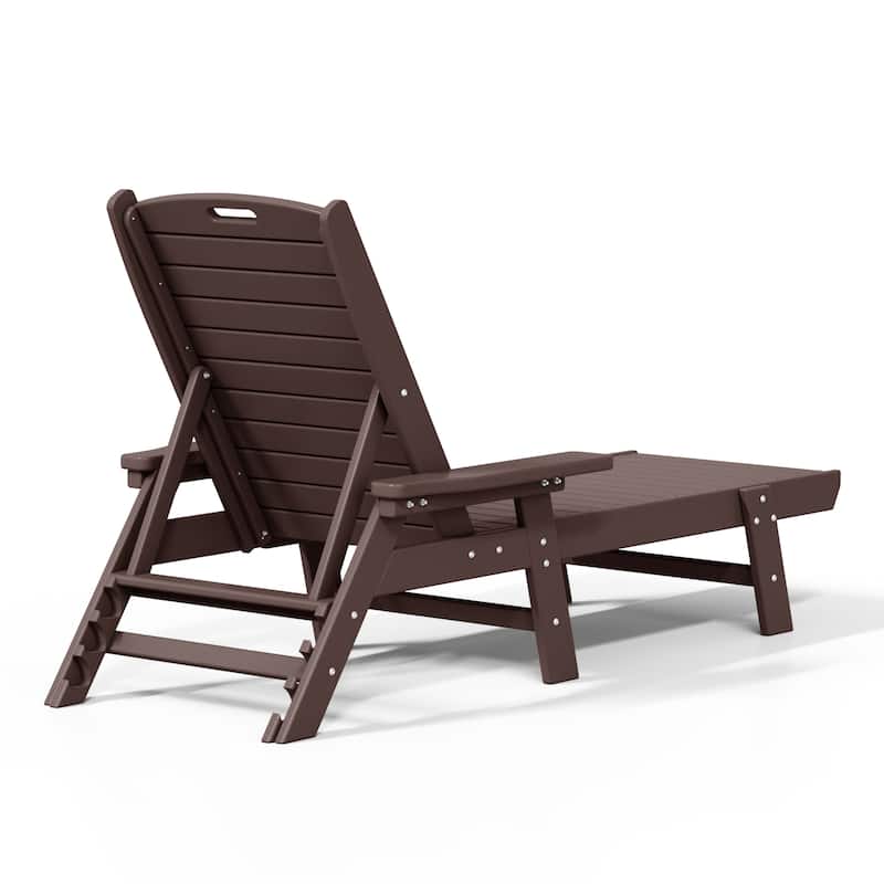 Laguna Hdpe All Weather Outdoor Patio Pool Reclining Chaise Lounge (Set Of 2)