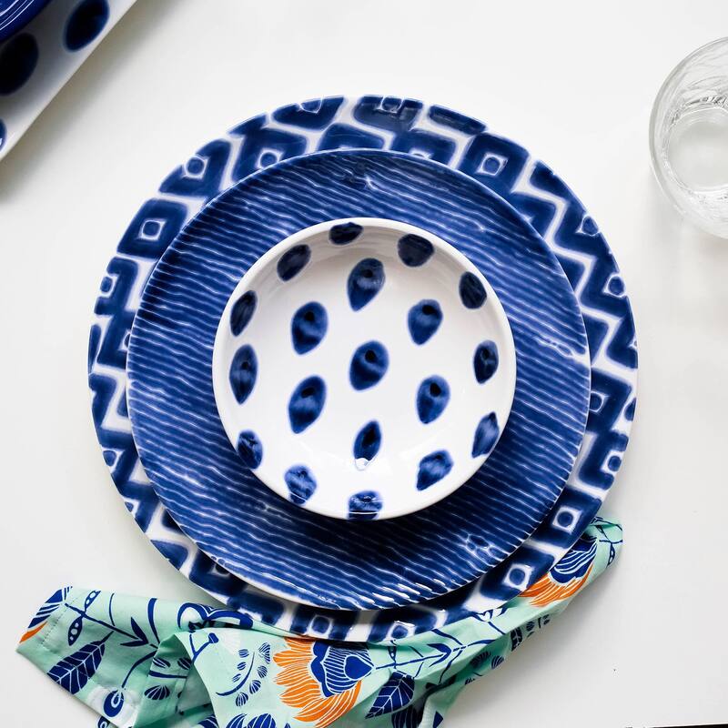 viva by VIETRI Santorini Diamond Dinner Plate