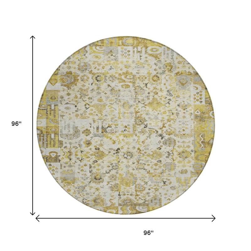HomeRoots Patchwork Traditional Rectangle Outdoor Rug
