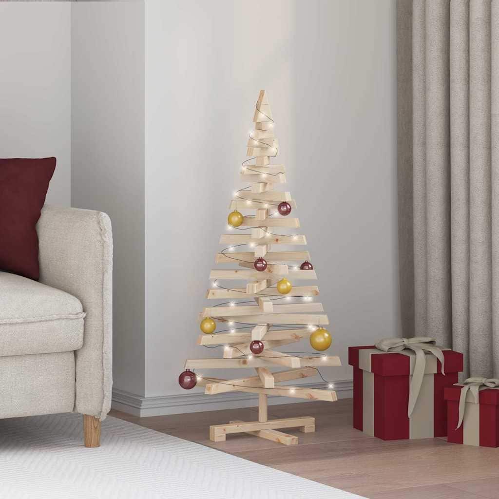vidaXL Christmas Trees with Stand Natural/Brown Solid pine wood