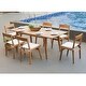 preview thumbnail 2 of 12, ROSSIO - Tempur Outdoor 7 Piece Retractable Teak Dining Set