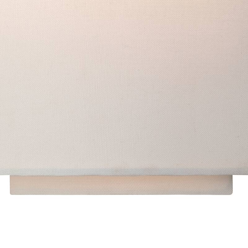Vaxcel Lighting Burnaby 1 Light Wall Sconce with White Fabric Shade