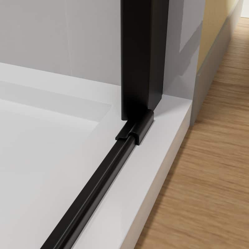Bifold Semi-Frameless Shower Door with Clear Glass