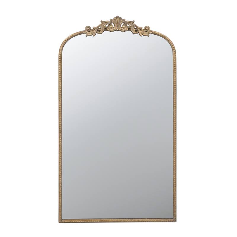 Large Baroque Arched Frame Wall Mirror - 41.75" - Gold