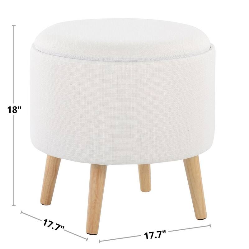 Carson Carrington Astrid Storage Ottoman with Matching Stool