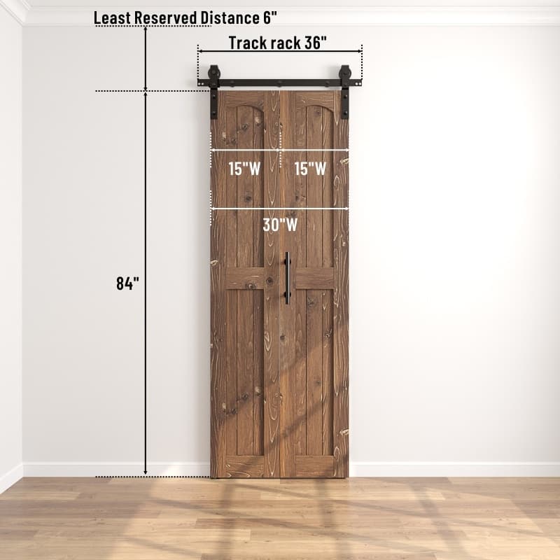 Coast Sequoia Arch Top 30in./36in./48in./60in./72in./96in. x 84in. Knotty Pine Wood Unfinished Bi-Fold Door With Hardware Kit