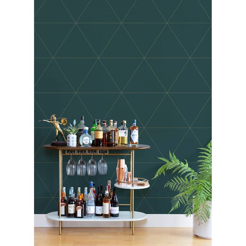 A-Street Prints Twilight Indigo Geometric Wallpaper