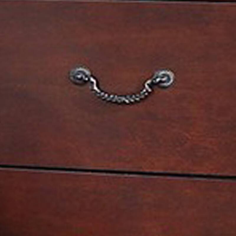 Cherry Brown 2 Drawer 16 in. W Nightstand with Sturdy Hardware and Ample Storage
