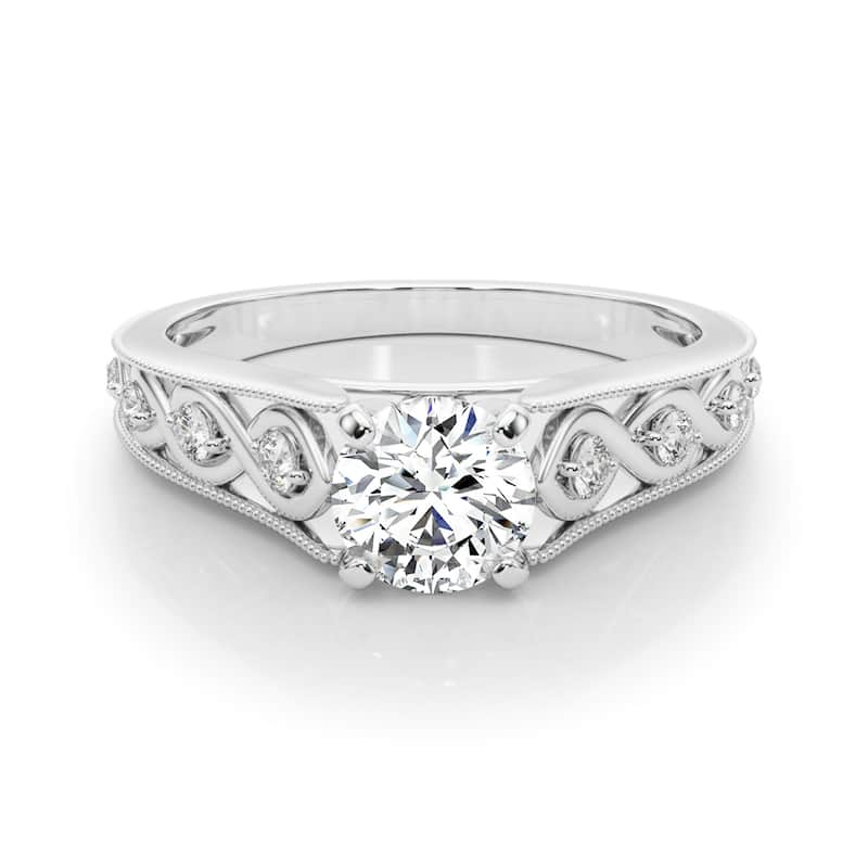 Auriya 14k White Gold Lab Grown Round Diamond Engagement Ring 0.50 to 5.00 ct. tw. (F-G VS)