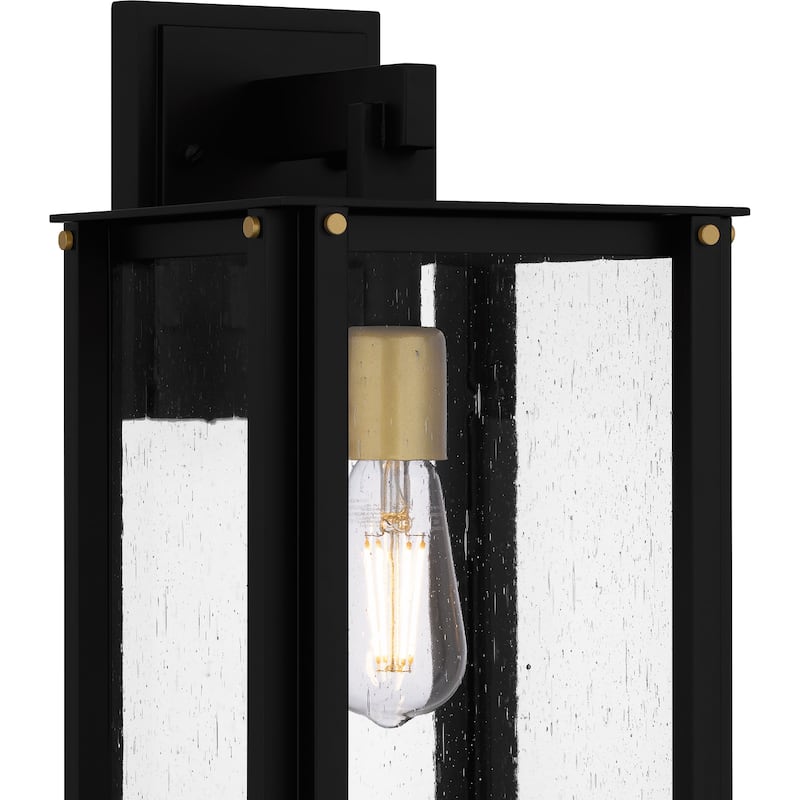 Robbins 1-Light Matte Black Outdoor Wall Lantern