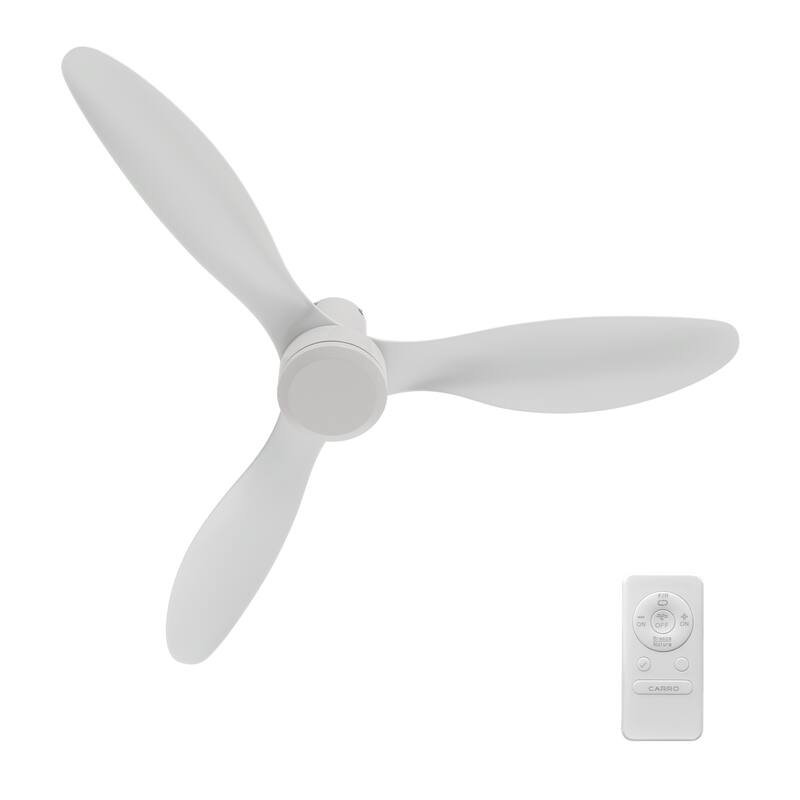 CARRO Nantes 52" ABS 3-Blade Ceiling Fan with Remote and Quiet DC Motor-No Light