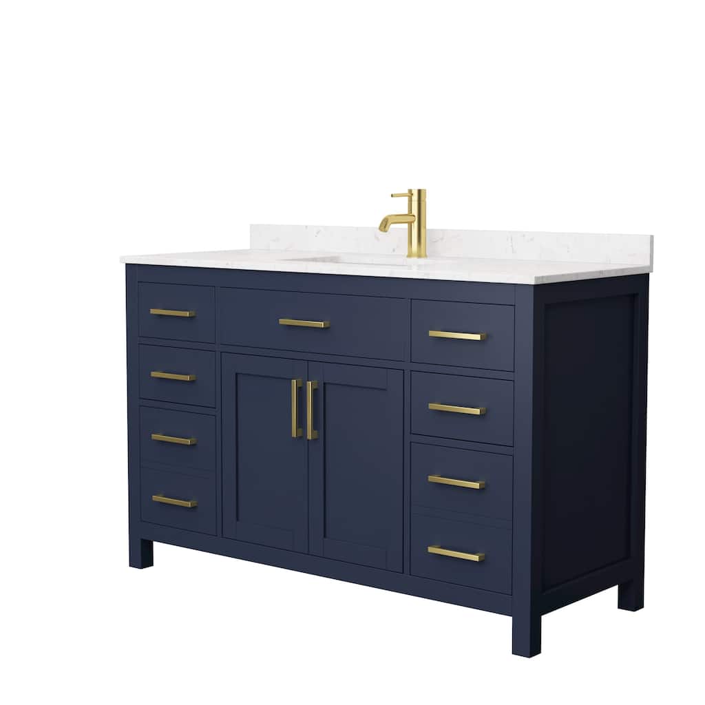 Wyndham Collection Beckett 54" Free Standing Single Basin Vanity Set