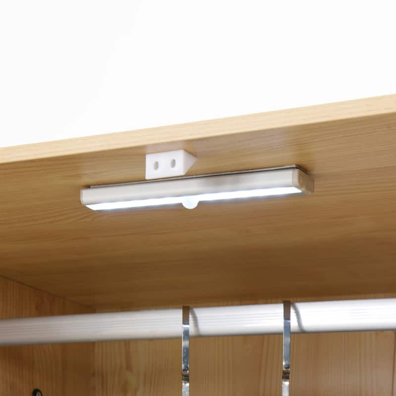 4-Door Wardrobe Closet with Mirror & LED Light, Wooden Storage Cabinet with Hanging Rod & Adjustable Shelves