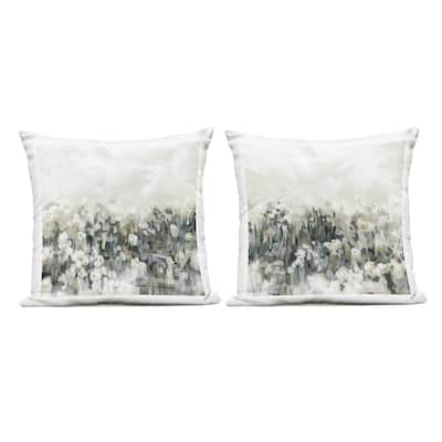 Stupell Brushed Flower Meadow Impressions Printed Outdoor Throw Pillow Design by June Erica Vess (Set of 2)