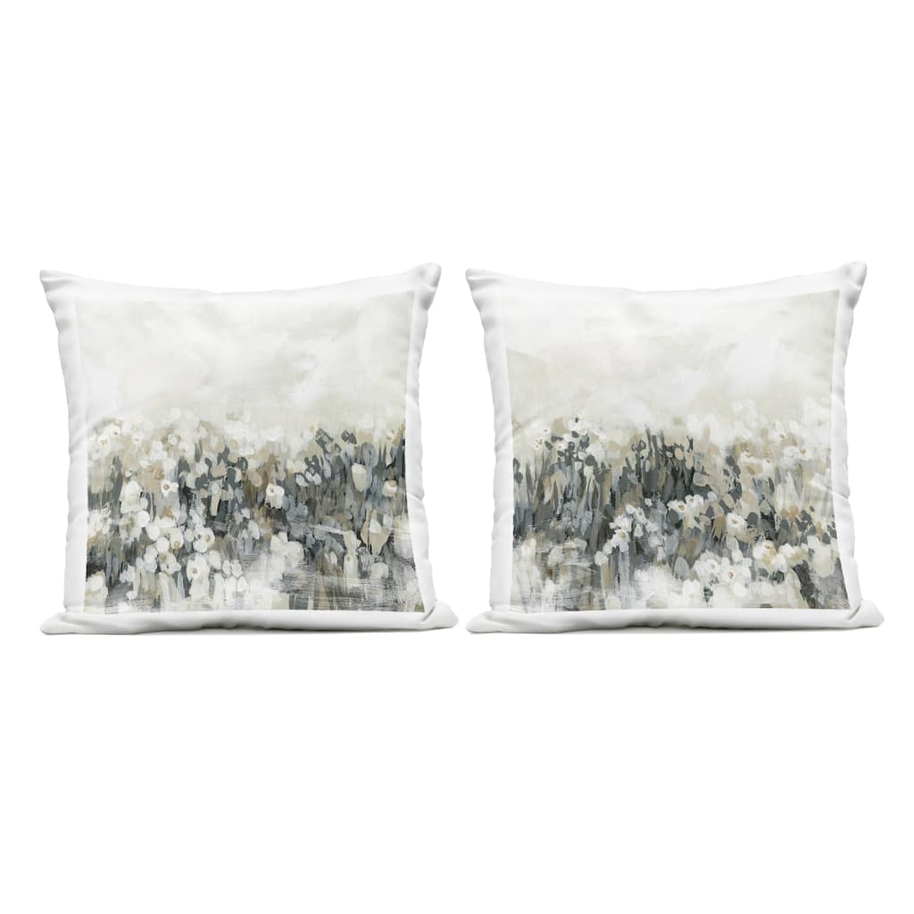 Stupell Brushed Flower Meadow Impressions Printed Outdoor Throw Pillow Design by June Erica Vess (Set of 2)
