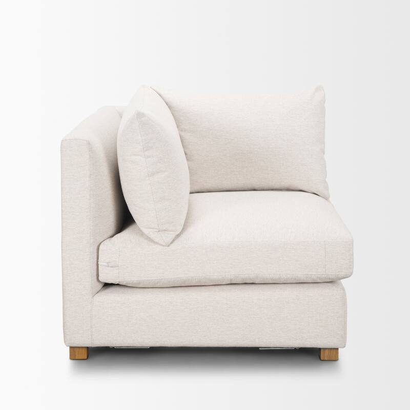 Halston Corner Sectional Piece Oatmeal Performance Fabric - 38.98 x38.98 x29.13