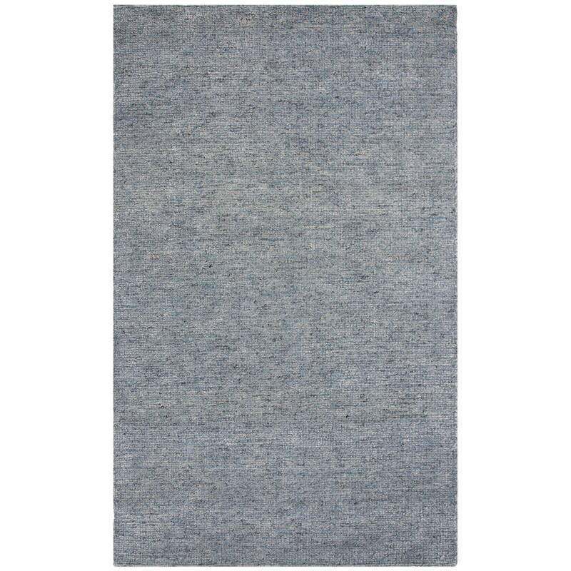Alora Decor Theo Modern Abstract Solid Area Rug - 5' x 8' - Blue/Ivory