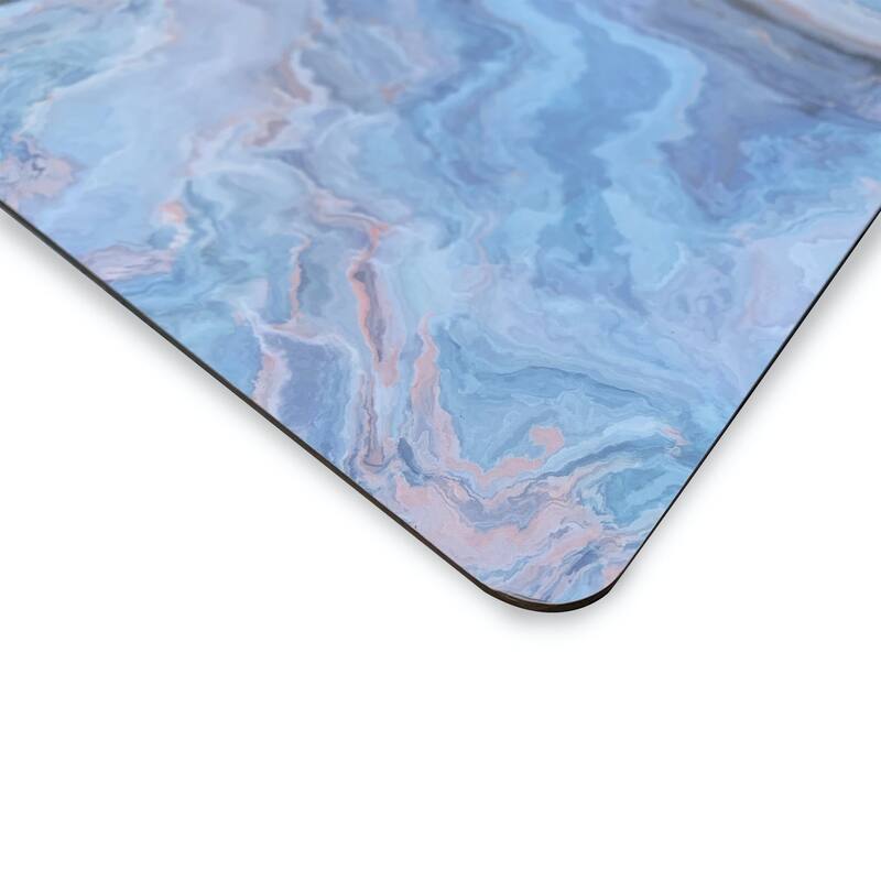 Dainty Home Marble Thick Cork Printed Rectangular Placemat Set