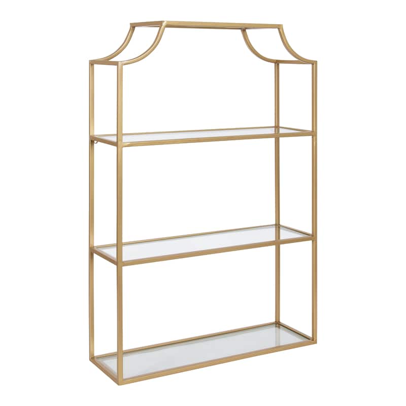 Kate and Laurel Ciel 4-tier Wall Shelf - 20x30 - Gold