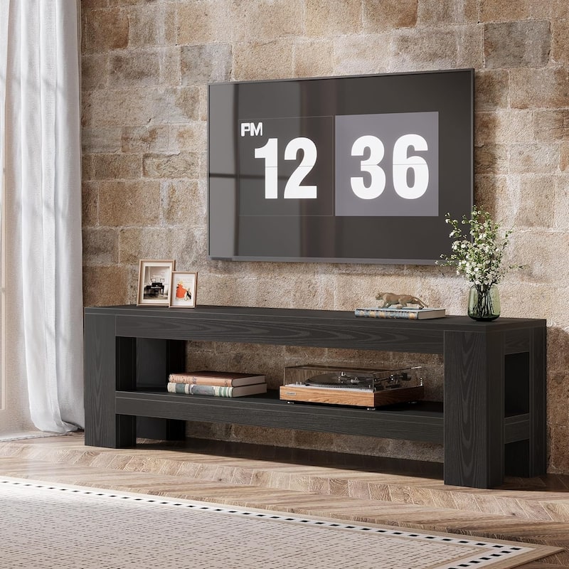 TV Stand, Media Console with Storage Shelves, Entertainment Center Television Console Accent Cabinet for Living Room, Bedroom